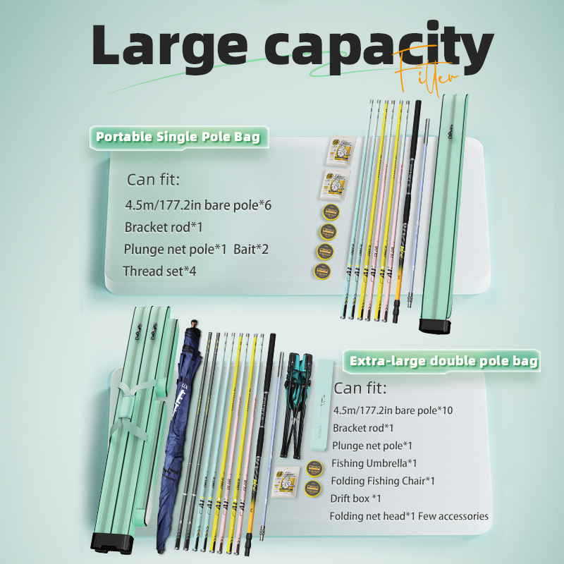 Waterproof Fishing Pole Bag, M - Fishing Kayak Storage Bag ulasan dan harga